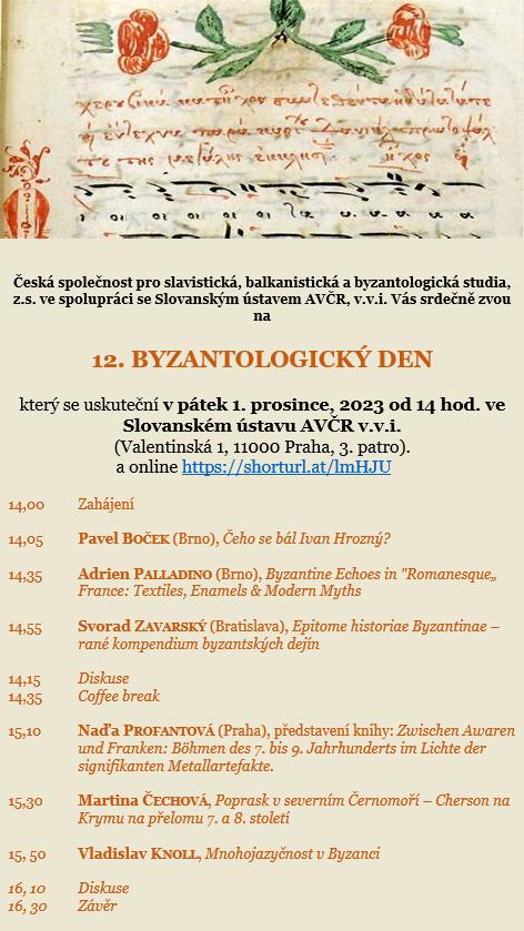 12. byzantologický den