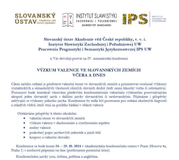 Výzkum valence ve slovanských zemích včera a dnes IV.