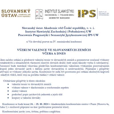 Výzkum valence ve slovanských zemích včera a dnes IV.